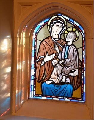 Mary and Jesus Chapel Window.